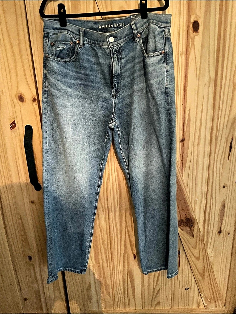 American Eagle AE Low-Rise Boyfriend Jean Straight Leg Blue Size 14